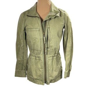 Madewell Women's Fleet Cotton Full Zip Collared Military Utility Jacket Coat XS